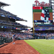 Giants' manager Gabe Kapler stands for the national anthem on Memorial Day in Philly.